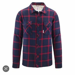 Topo plaid field shirt in red (button down)